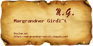 Margrandner Girót névjegykártya